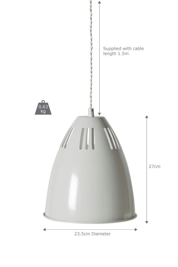 Cavendish Small Vented Pendant in Chalk [Garden Trading]
